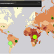 Global reserves of cobalt (bright green) and rare earths (dark green) mapped onto countries that are color-coded by their “fragility index” with warmer colors indicating a more fragile, conflict-prone state.